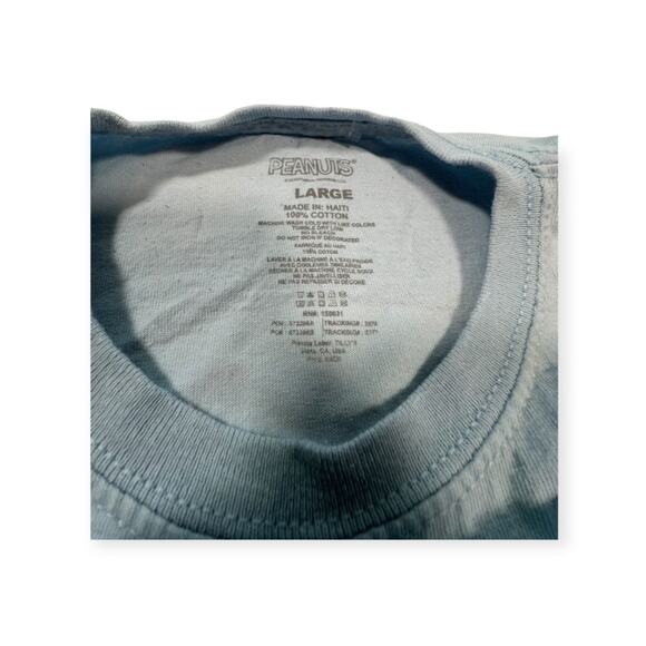 Peanuts Grey Crew Neck Short Sleeve Cotton Men All Seasons T-Shirt Size Large - Picture 6 of 6